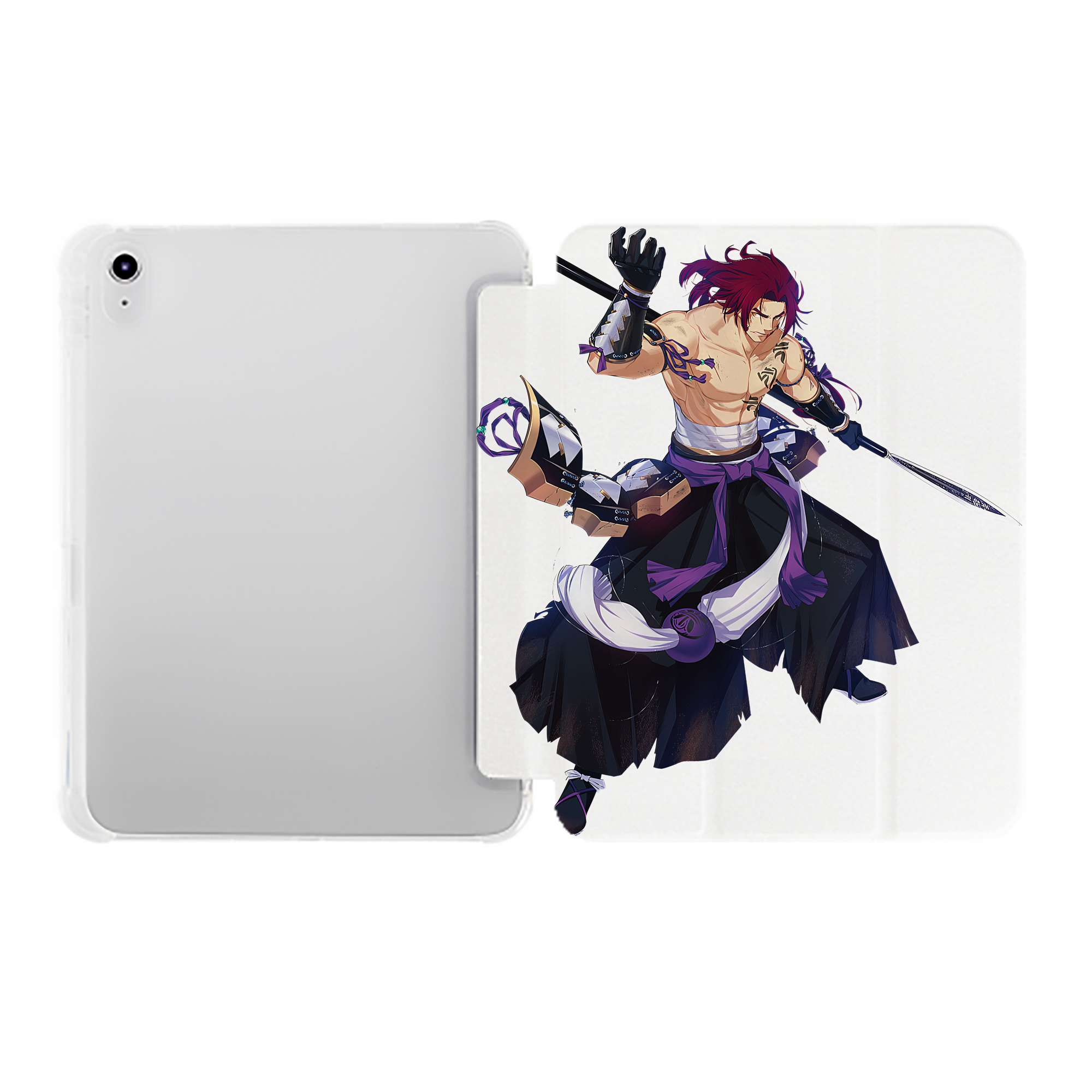 （画像用） 刀剣乱舞 Touken Ranbu IPad ケース ペン収納付き 三つ折りスタンド PUレザー×シリコン 対応機種9.5/10.5/10.9インチ